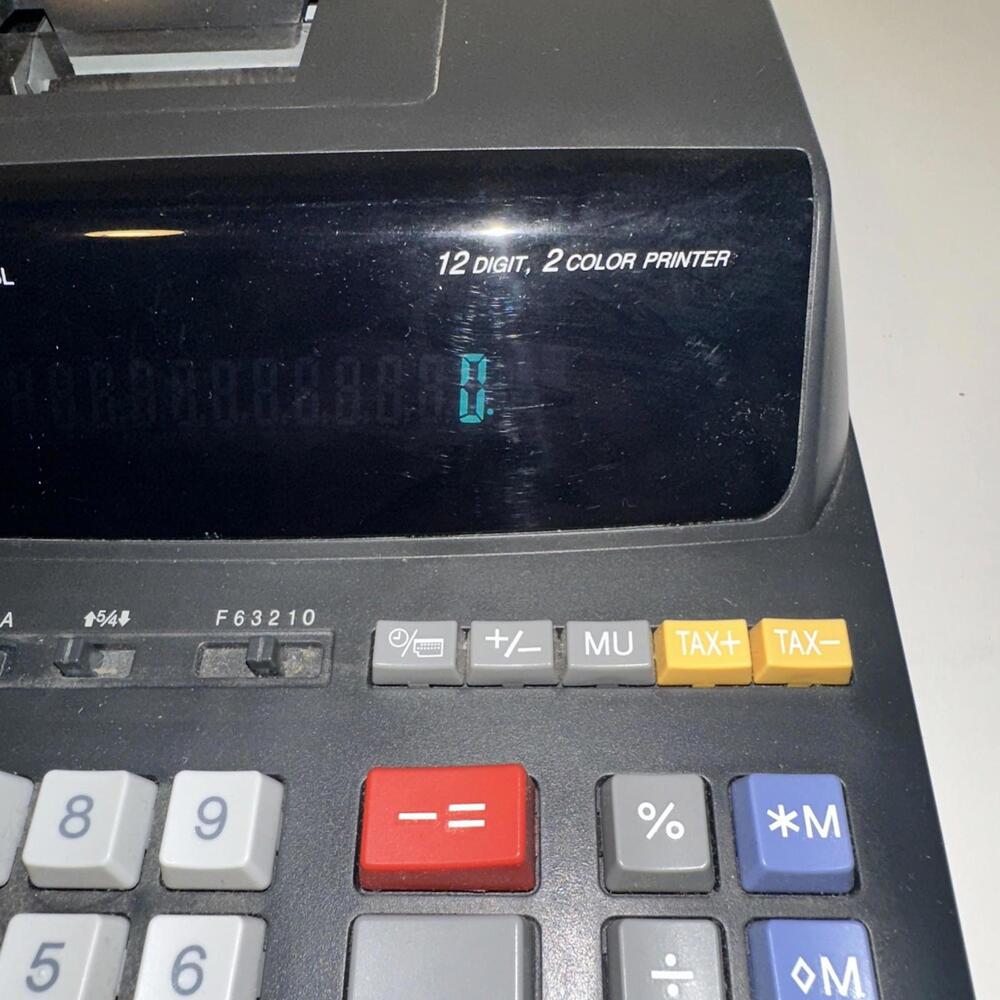 Sharp EL-2196BL Printing Calculator Desktop Adding Machine 12 Digit 2 Color - Picture 3 of 6